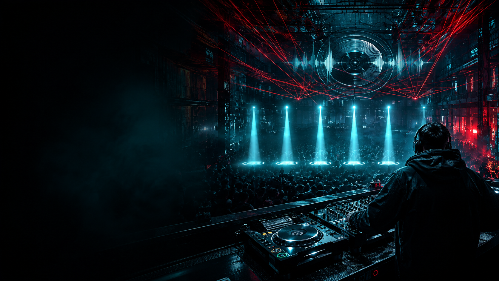 Futuristic DJ competition artwork